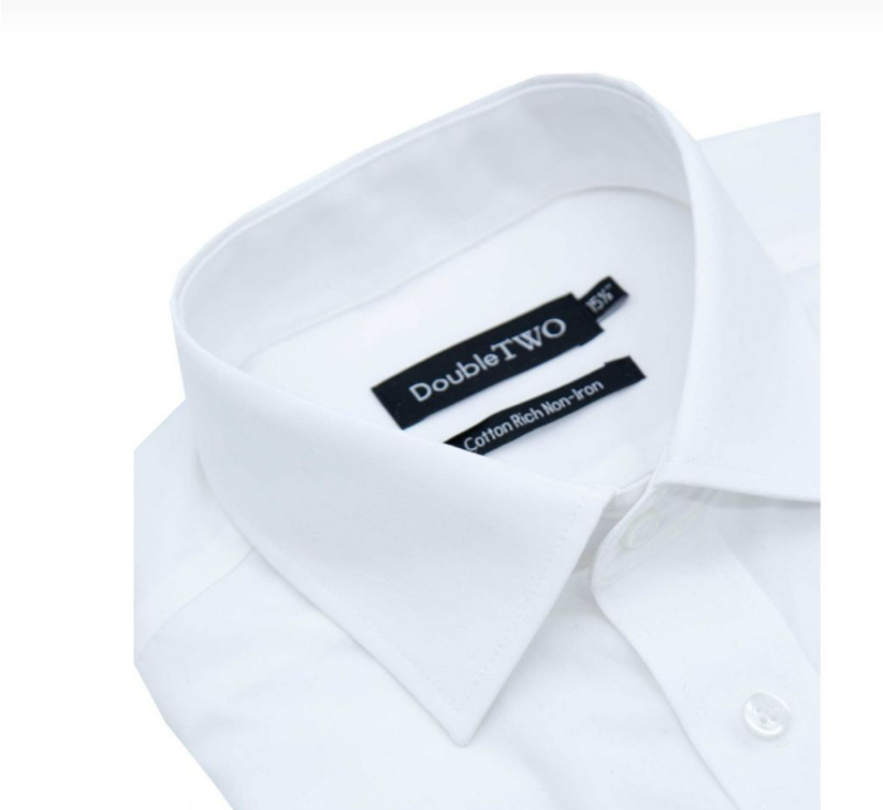 D2 King Size Long Sleeve Shirt White SLX4500A-1